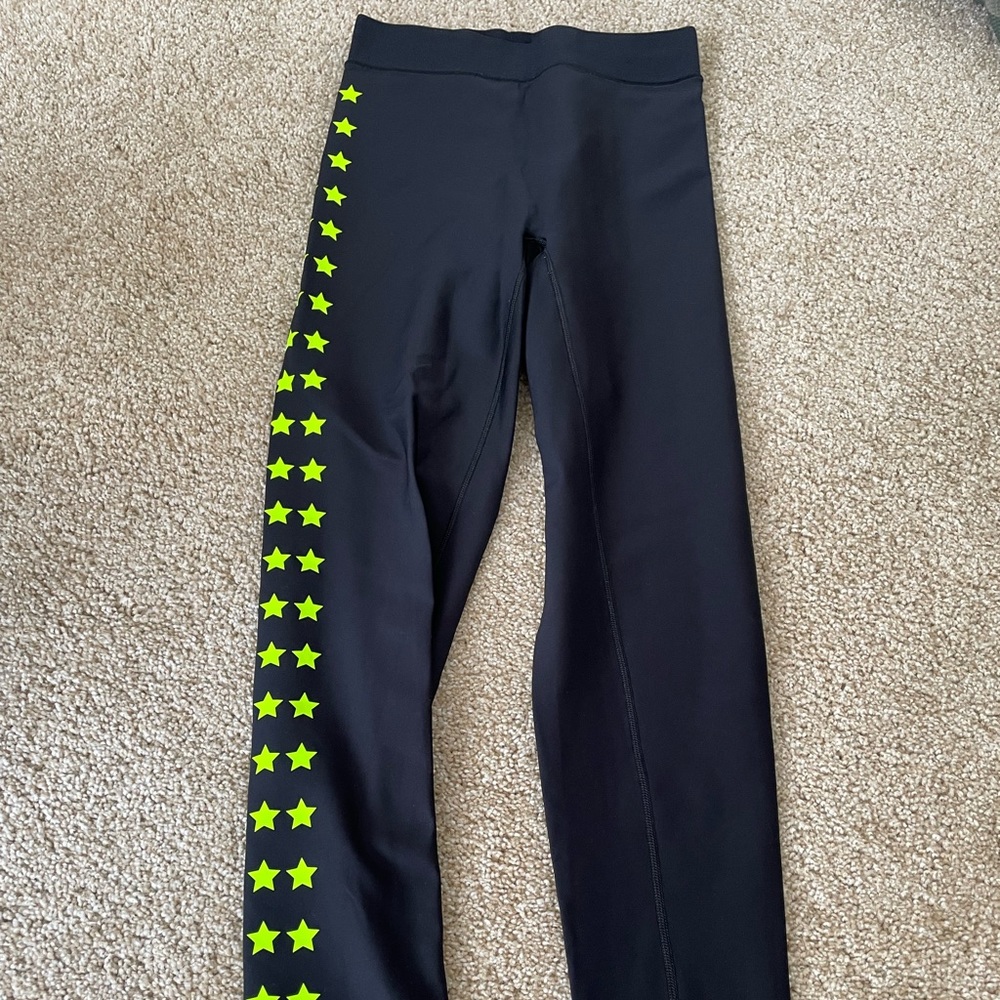 🌟 Ultracor Black Pants with Neon Yellow Stars 🌟